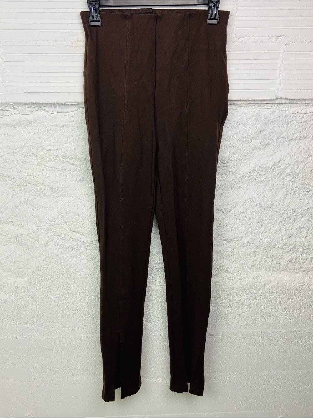 GAP Chocolate Brown Straight-Leg split bottom pull on Pants size small